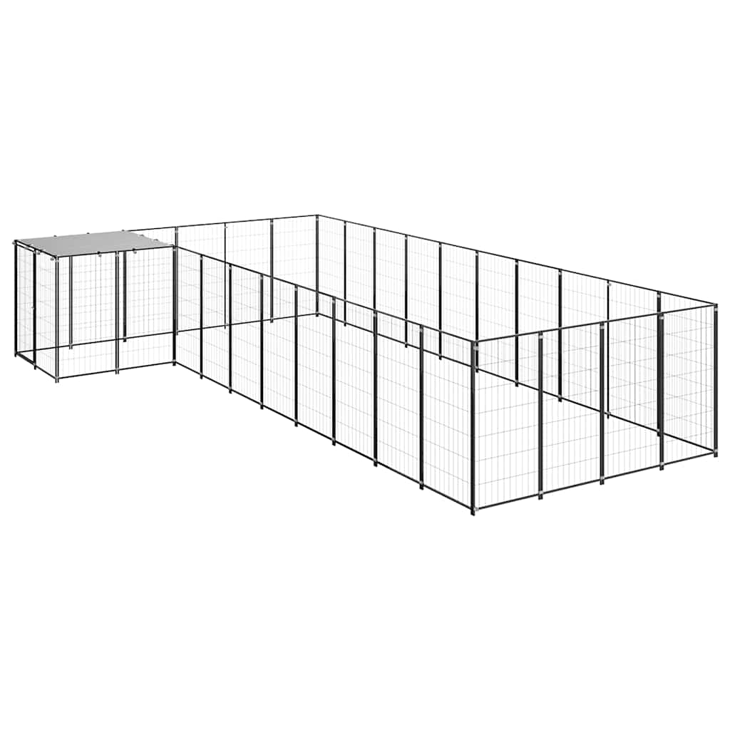 Hundgård svart 13,31 m² stål