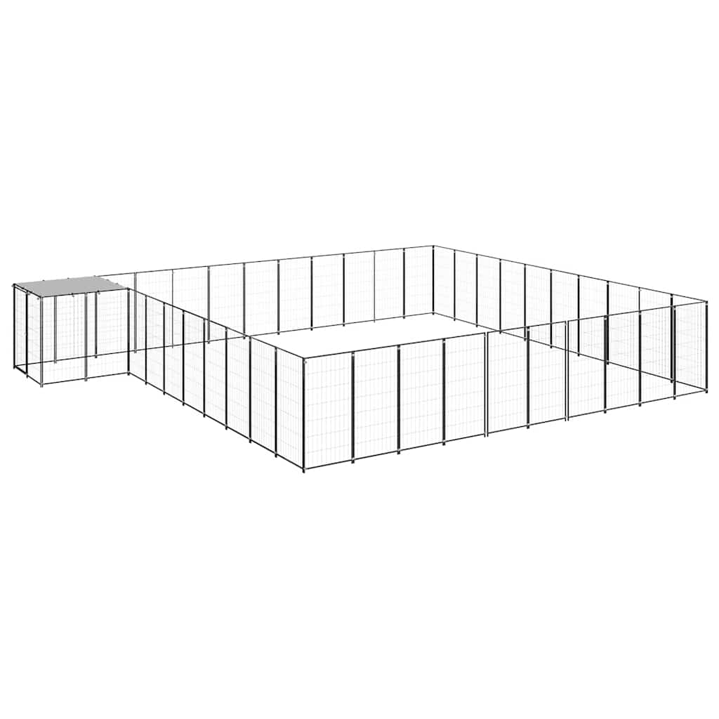 Hundgård svart 31,46 m² stål