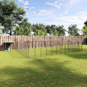 Hundgård svart 37,51 m² stål