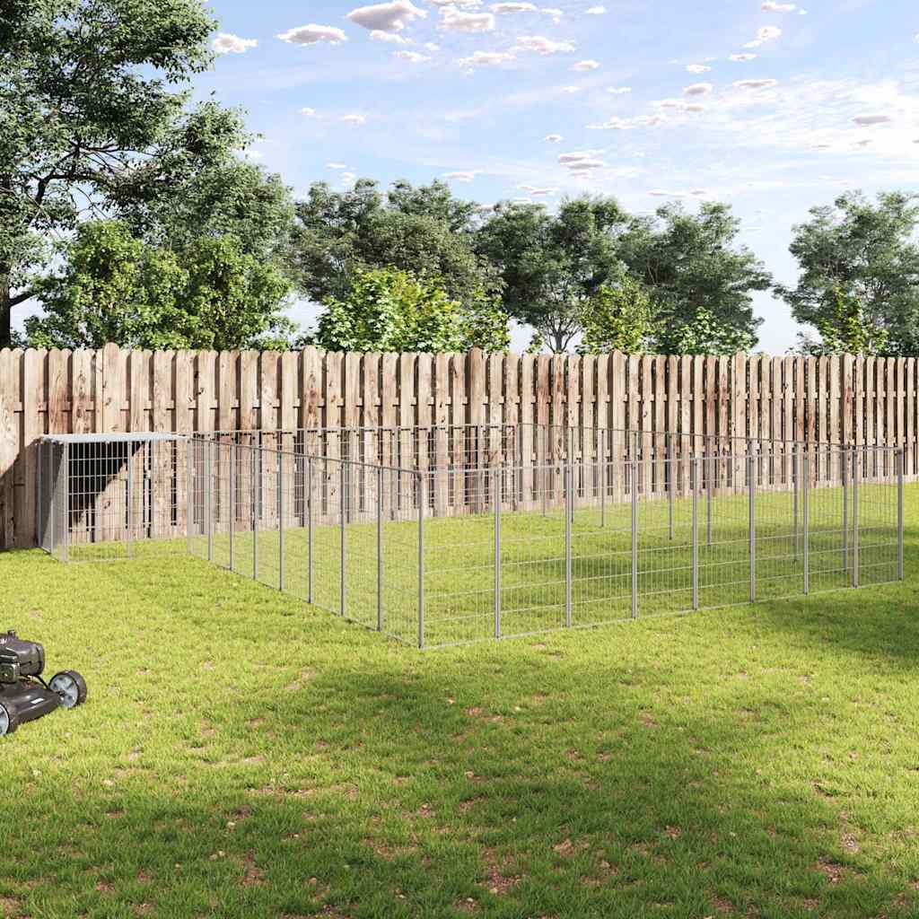 Hundgård silver 37,51 m² stål