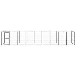 Hundgård för utomhusbruk med tak stål 21,78 m²