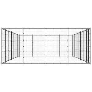 Hundgård för utomhusbruk stål 33,88 m²