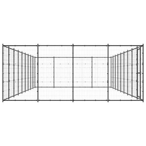 Hundgård för utomhusbruk stål 43,56 m²