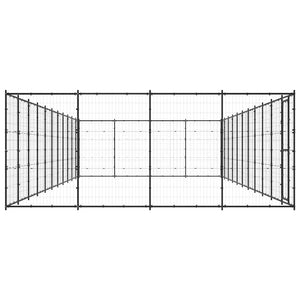 Hundgård för utomhusbruk stål 53,24 m²