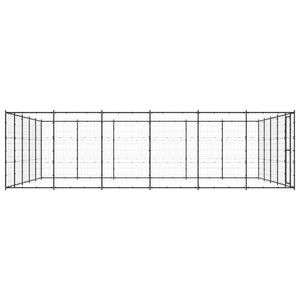 Hundgård för utomhusbruk stål 36,3 m²