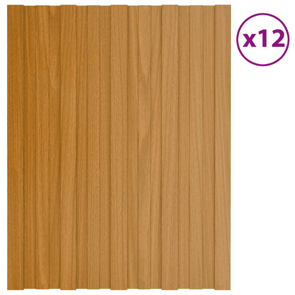 Takpanel 12 st Naturlig 60 x 45 cm Galvaniserat stål