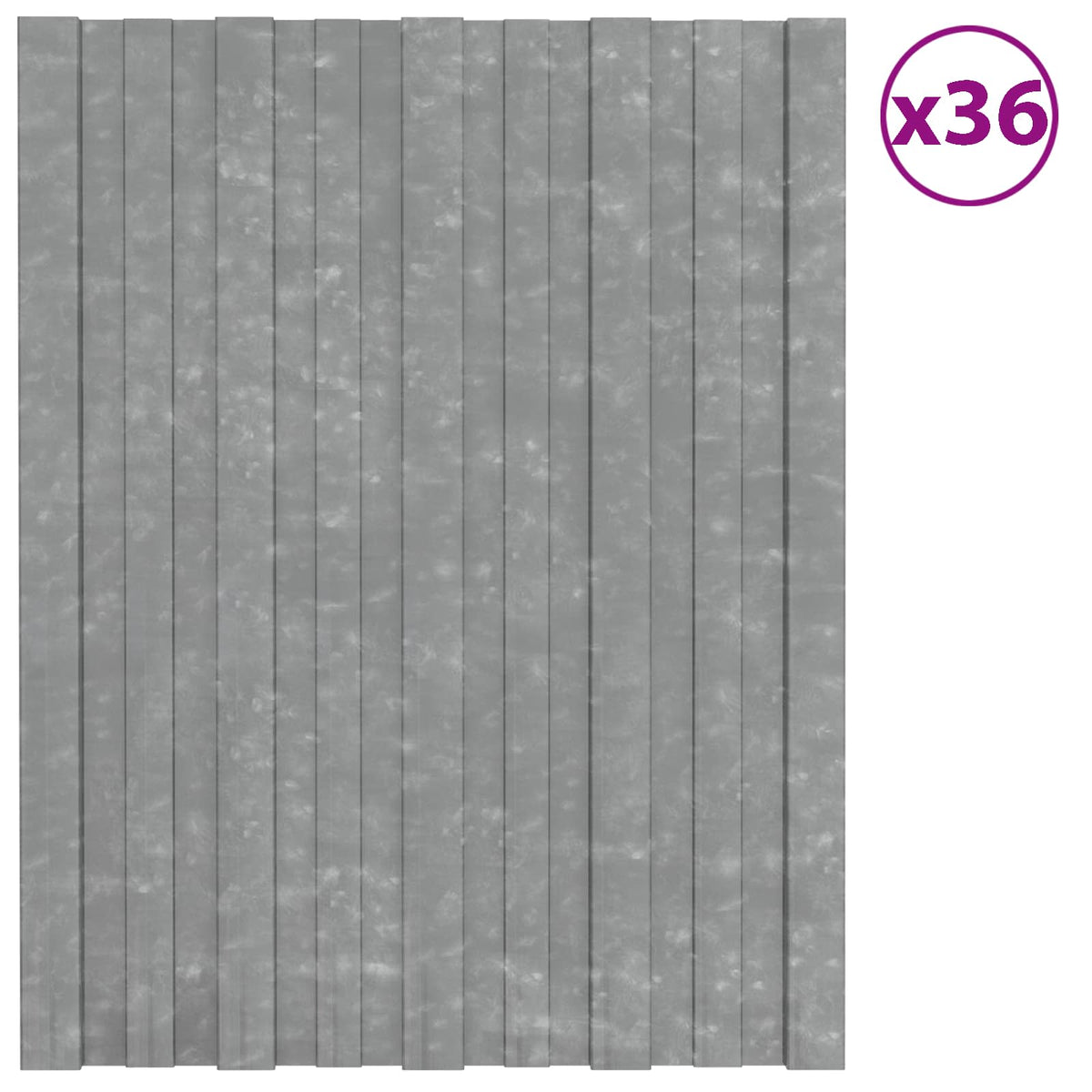 Takpanel 36 st Silver 60 x 45 cm Galvaniserat stål