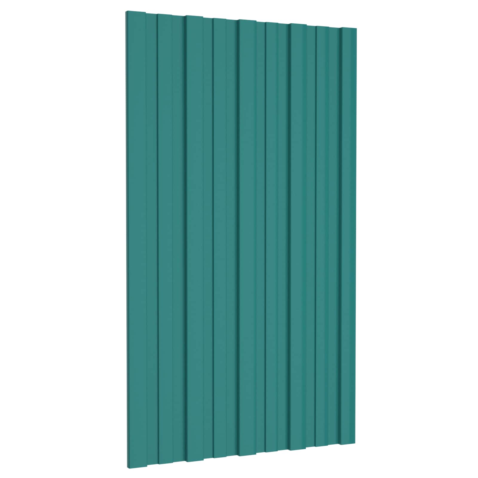 Takpanel 12 st Grön 80 x 45 cm Galvaniserat stål