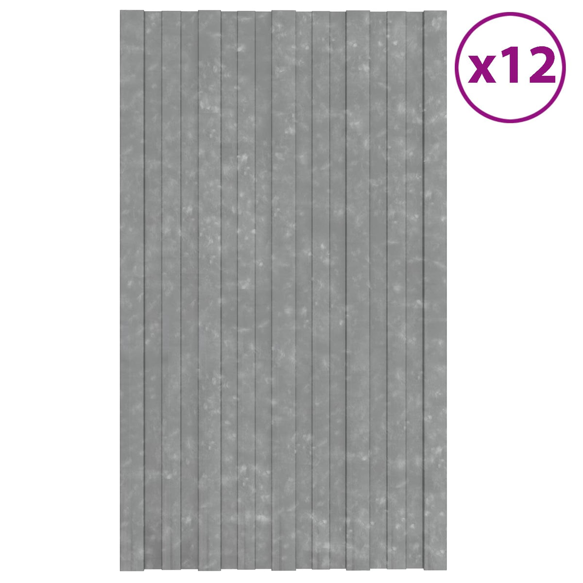 Takpanel 12 st Silver 80 x 45 cm Galvaniserat stål
