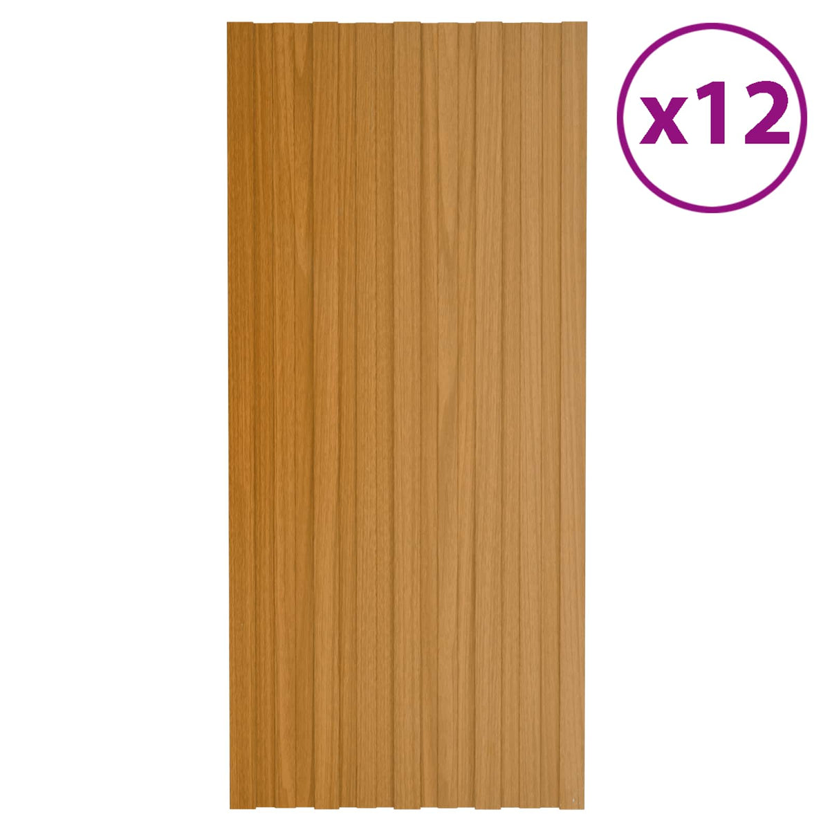 Takpanel 12 st Naturlig 100 x 45 cm Galvaniserat stål
