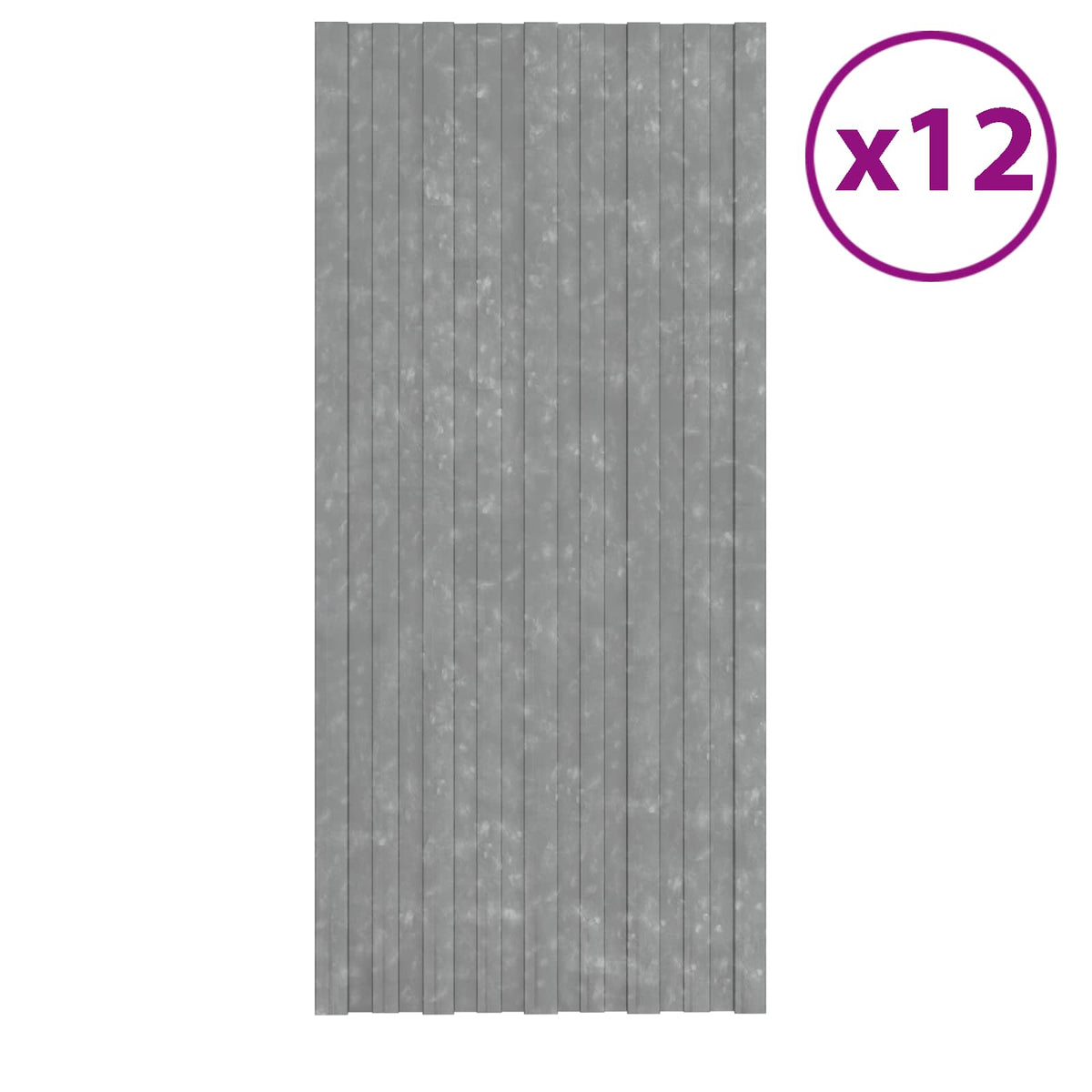 Takpanel 12 st Silver 100 x 45 cm Galvaniserat stål