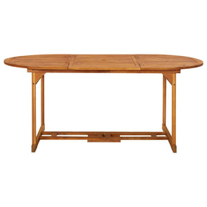 Matgrupp för trädgården 7 delar 180x90x75 cm massivt akaciaträ