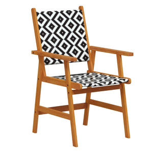 Matgrupp för trädgården 5 delar massivt akaciaträ