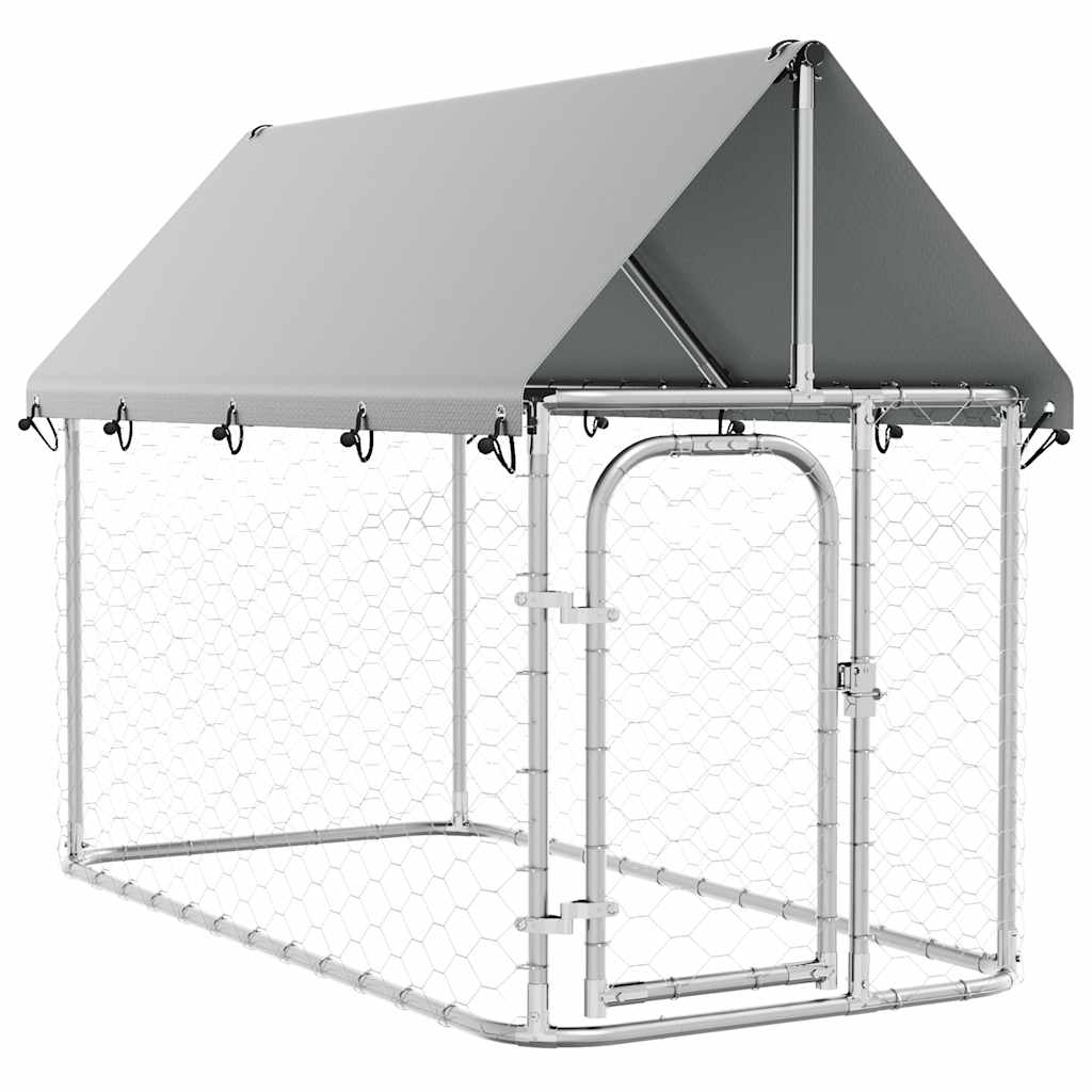 Hundgård med tak för utomhusbruk 200x100x150 cm