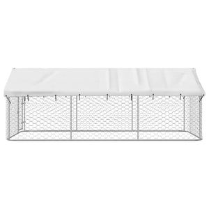 Hundgård med tak för utomhusbruk 400x200x150 cm