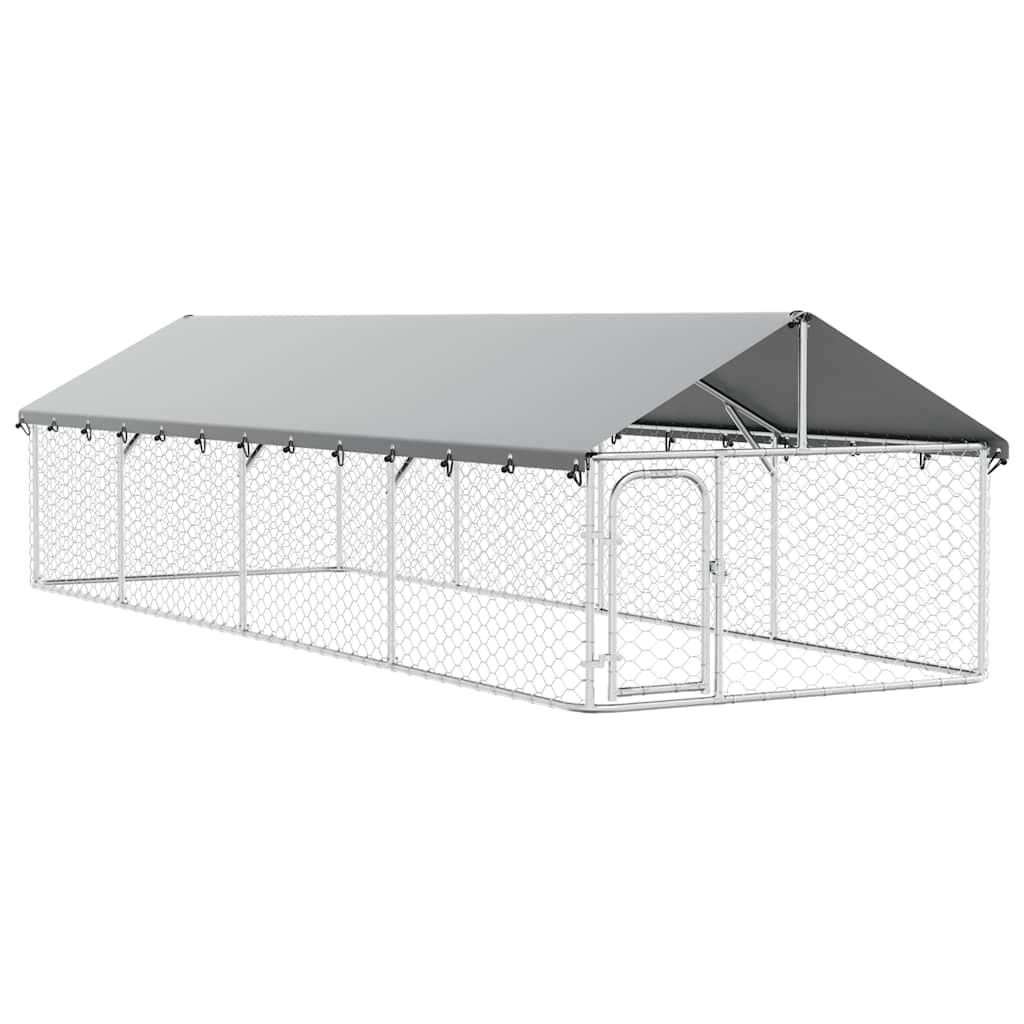 Hundgård med tak för utomhusbruk 600x200x150 cm