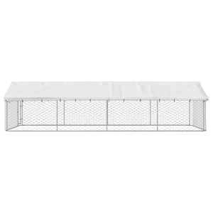 Hundgård för utomhusbruk med tak 600x300x150 cm