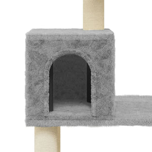 Klösträd med sisalpelare ljusgrå 147 cm