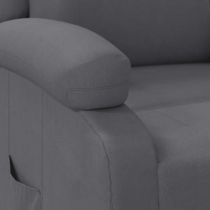 Reclinerfåtölj grå konstläder