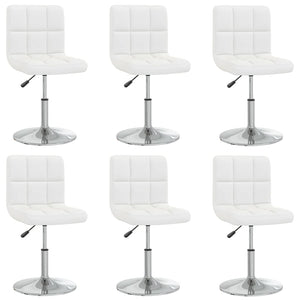 Matstolar 6 st vit konstläder