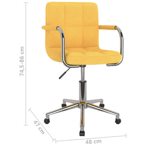 Snurrbar matstol senapsgul tyg