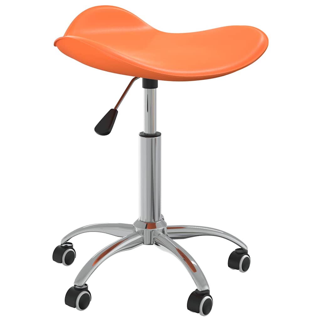 Kontorsstol orange konstläder