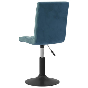 Snurrbara matstolar 6 st blå sammet