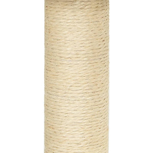 Klösträd med klöspelare i sisal ljusgrå 155 cm