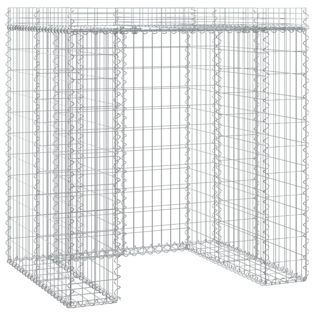 Gabionkorg för soptunna 110x91x120 cm galvaniserat järn