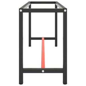 Ram för arbetsbänk svart och matt röd 170x50x79 cm metall