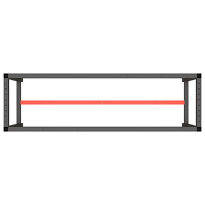 Ram för arbetsbänk svart och matt röd 170x50x79 cm metall