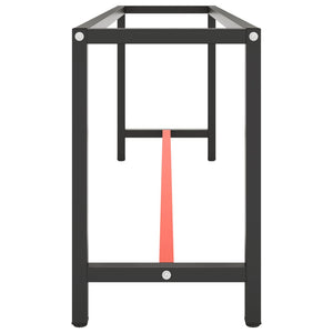 Ram för arbetsbänk svart och matt röd 210x50x79 cm metall