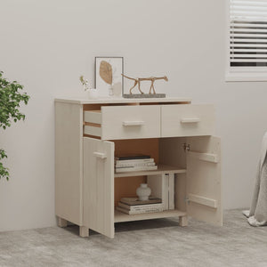 Byrå HAMAR honungsbrun 79x40x80 cm massiv furu