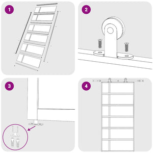 Skjutdörr frostat ESG-glas och aluminium 102,5x205 cm svart