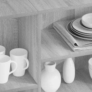 Byrå grå sonoma 120x30x75 cm konstruerat trä