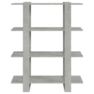 Bokhylla/Rumsavdelare betonggrå 100x30x123,5 cm