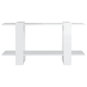 Bokhylla vit högglans 100x30x51 cm konstruerat trä