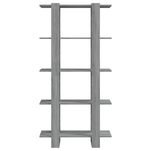 Bokhylla/Rumsavdelare grå sonoma 80x30x160 cm