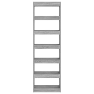 Bokhylla/Rumsavdelare grå sonoma-ek 60x30x198 cm