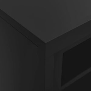 Dokumentskåp med skjutdörr och odlingslåda antracit stål