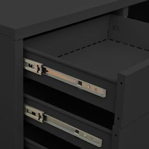 Dokumentskåp med odlingslåda antracit 90x40x125 cm stål