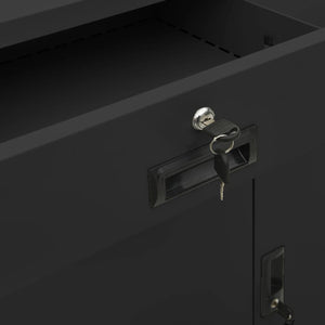 Dokumentskåp med odlingslåda antracit 90x40x125 cm stål