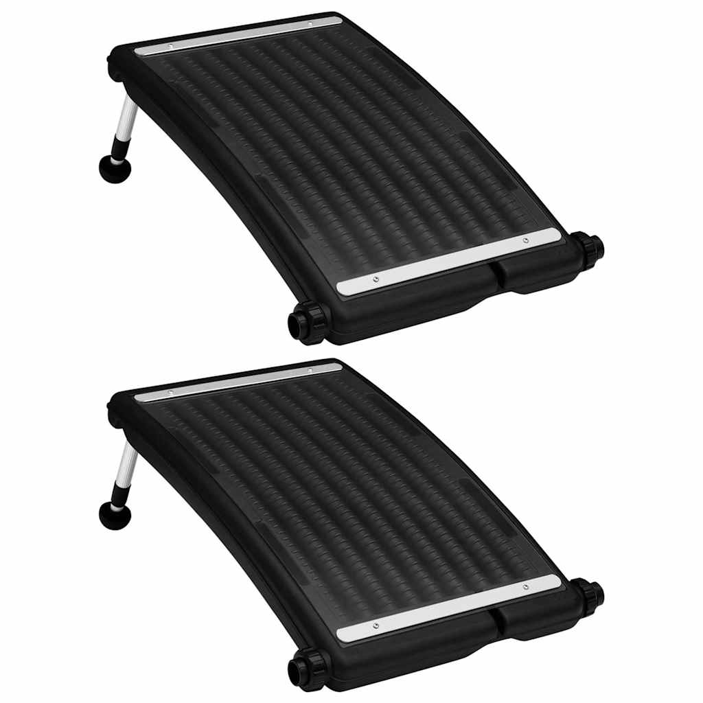 Välvd solpanel för pool 2 st 72,5x46 cm