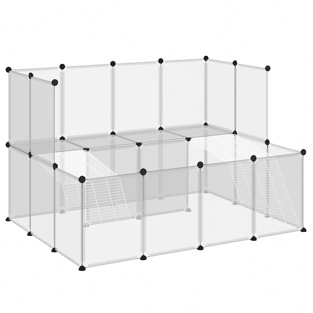 Smådjursbur transparent 143x107x93 cm PP och stål