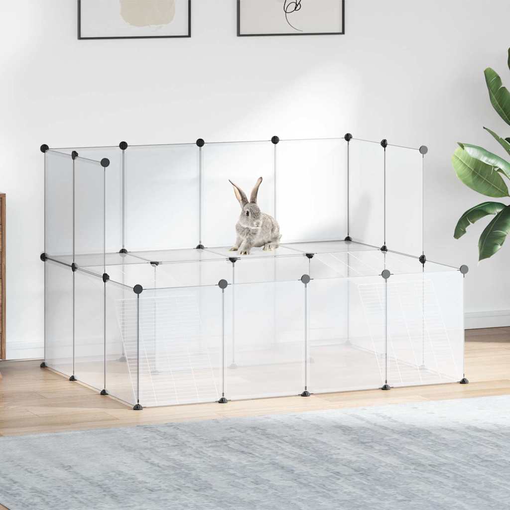 Smådjursbur transparent 143x107x93 cm PP och stål