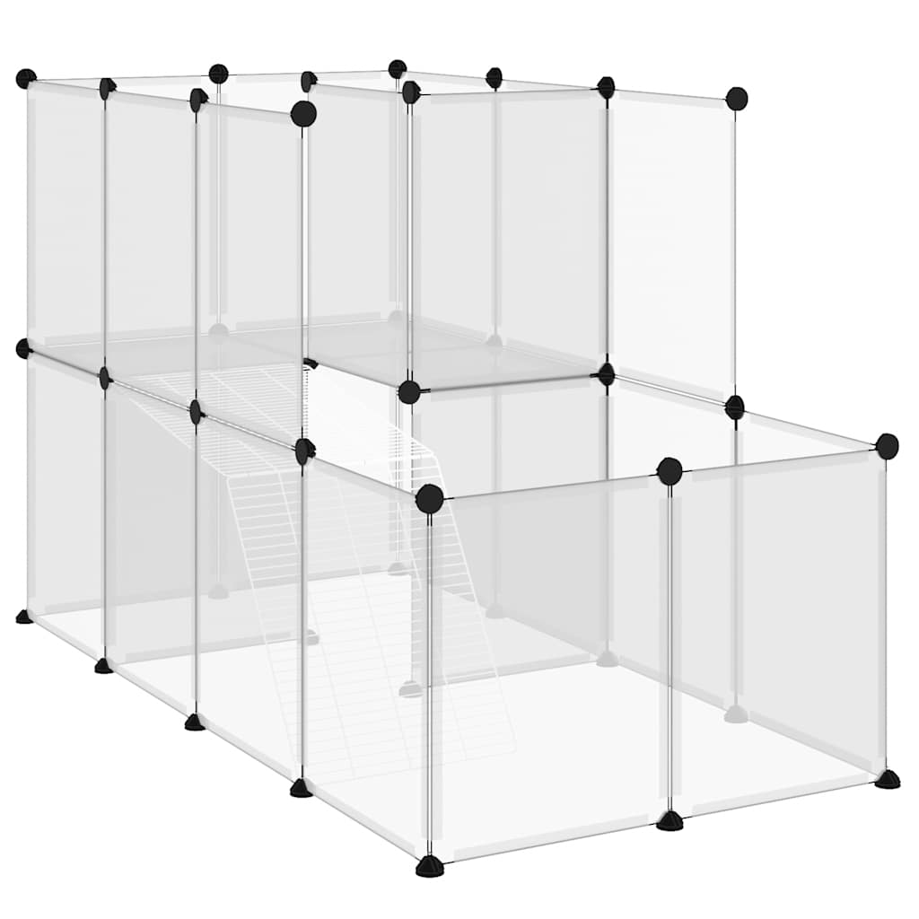 Smådjursbur transparent 142x74x93 cm PP och stål