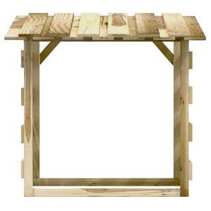 Pergola med tak 2 delar 100x90x100 cm impregnerad furu