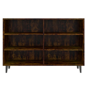 Byrå rökfärgad ek 103,5x35x70 cm konstruerat trä