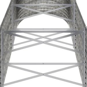 Odlingslåda galvaniserat stål 224x80x68 cm silver