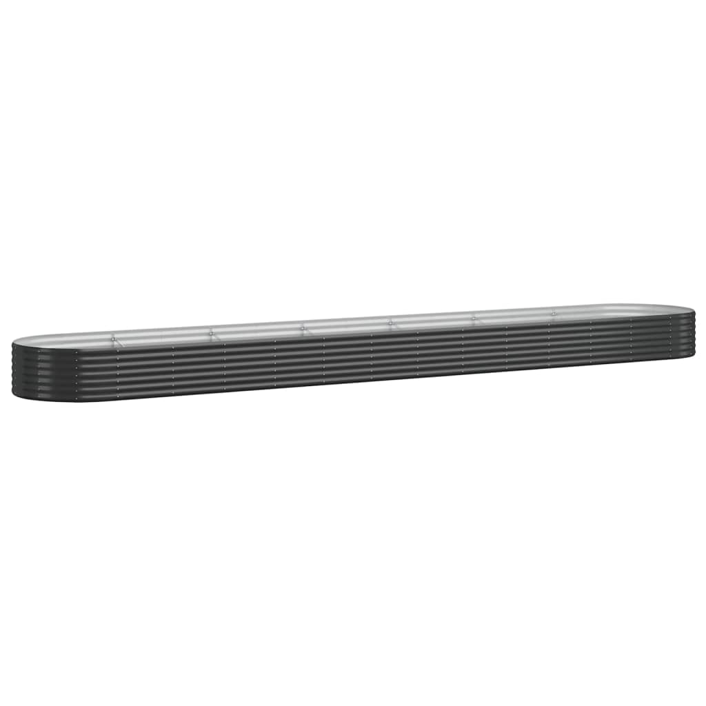 Odlingslåda galvaniserat stål 544x100x36 cm antracit